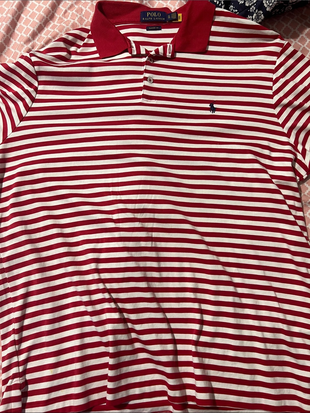 Polo by Ralph Lauren Red and White Striped Kids Polo